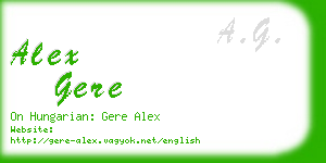 alex gere business card